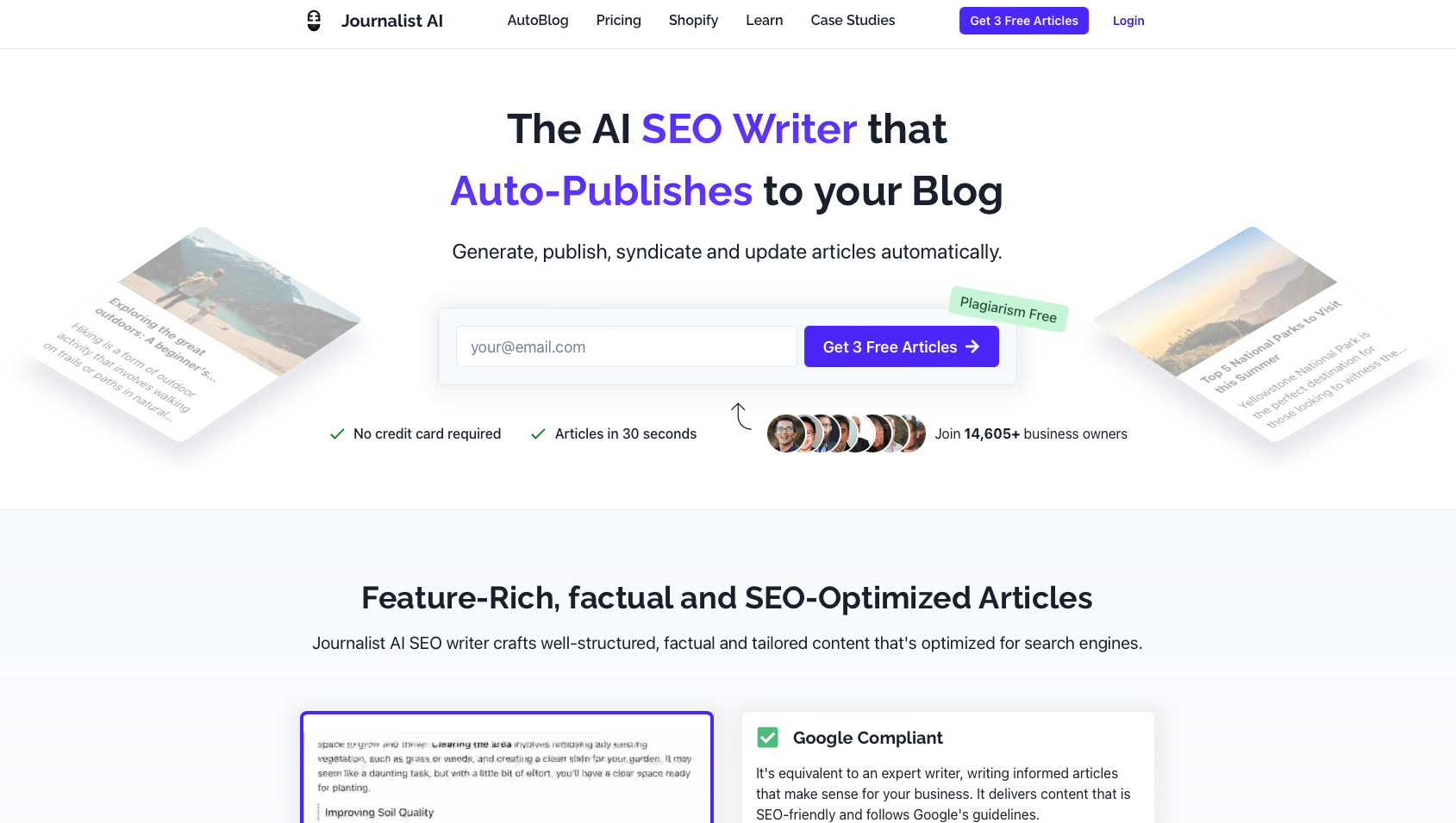 Journalist AI – escritor de SEO com IA