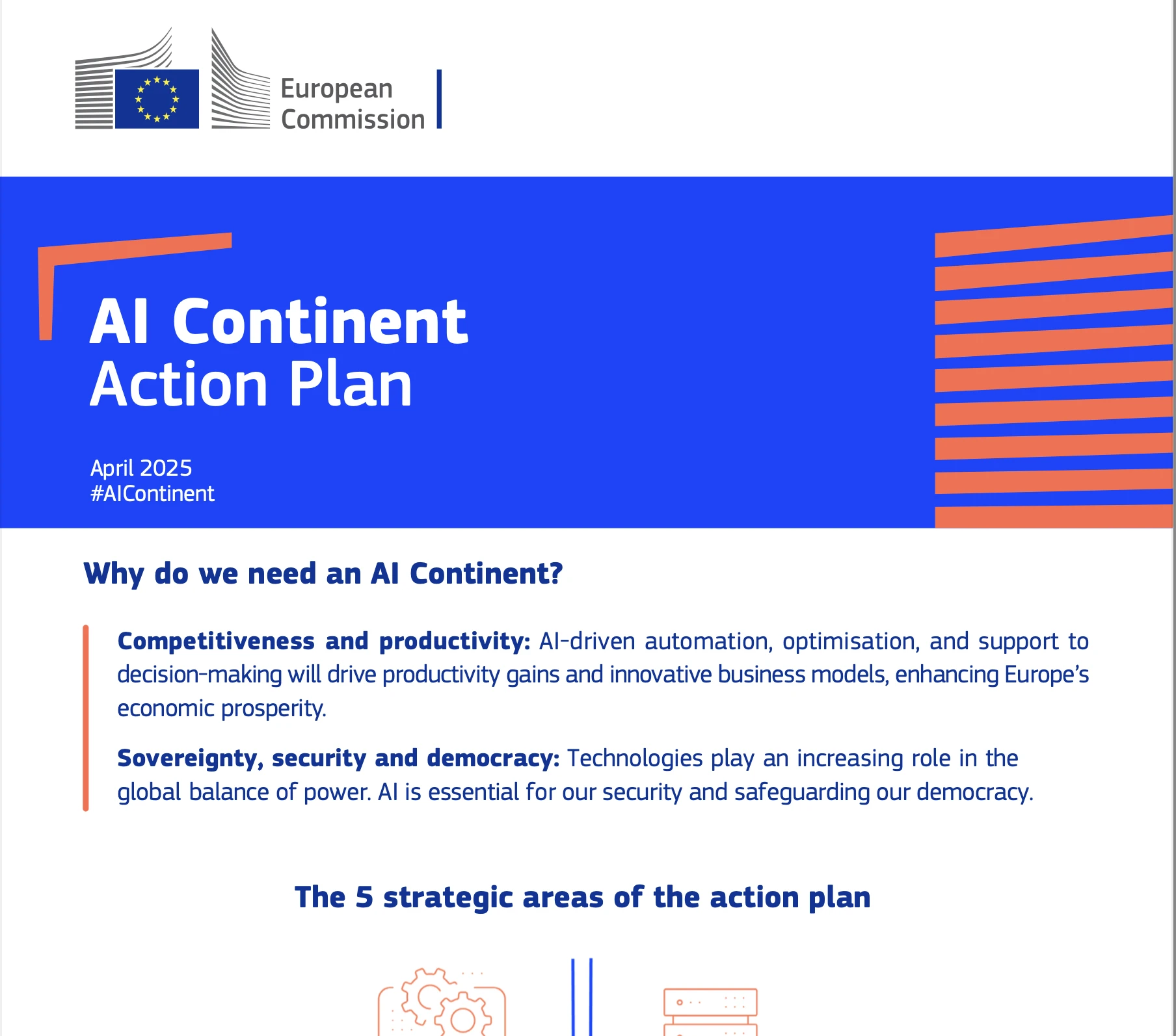 AI Continent Action Plan e Apply AI Strategy, Comissão Europeia