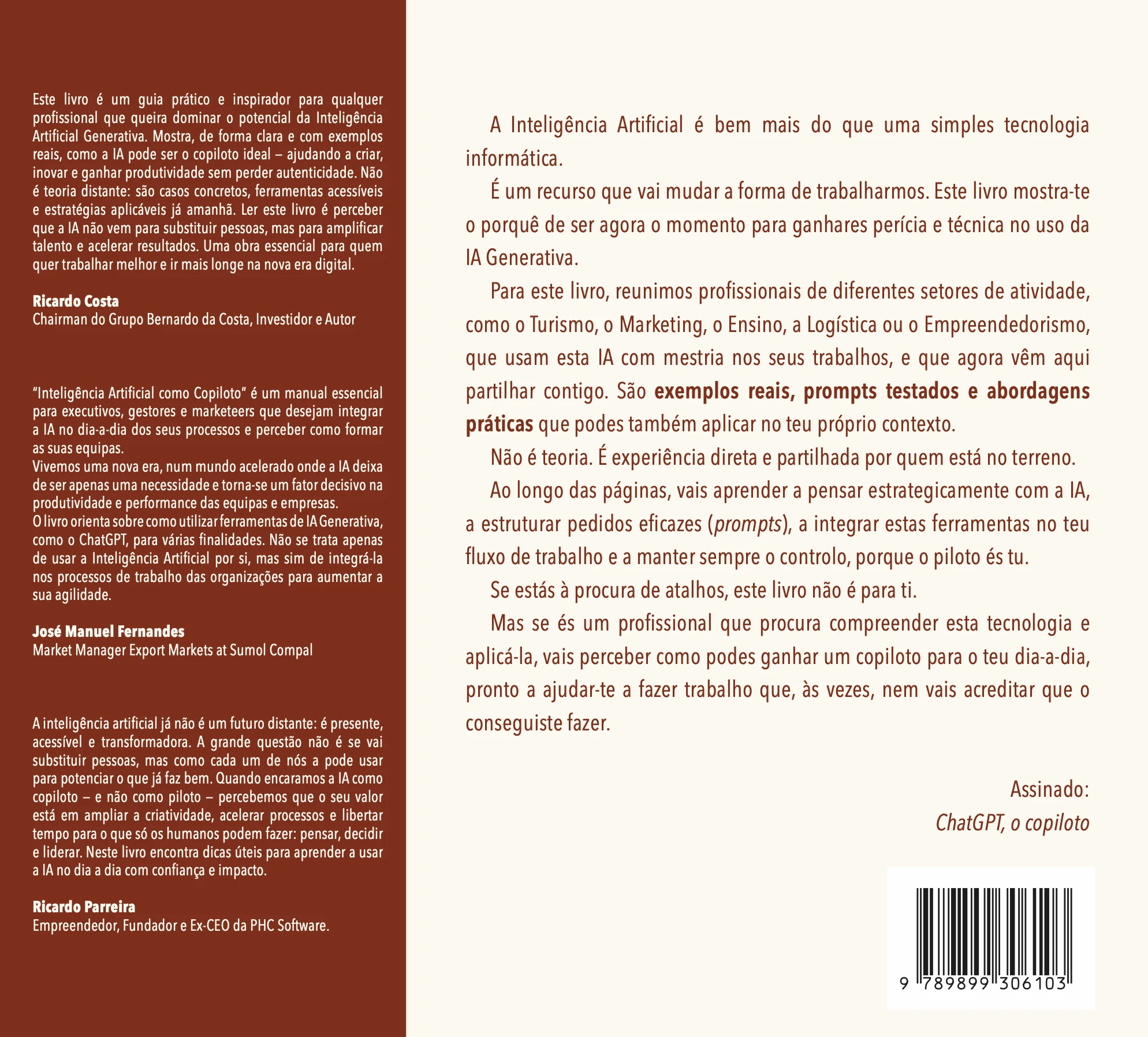 Contracapa do livro IA como Copiloto