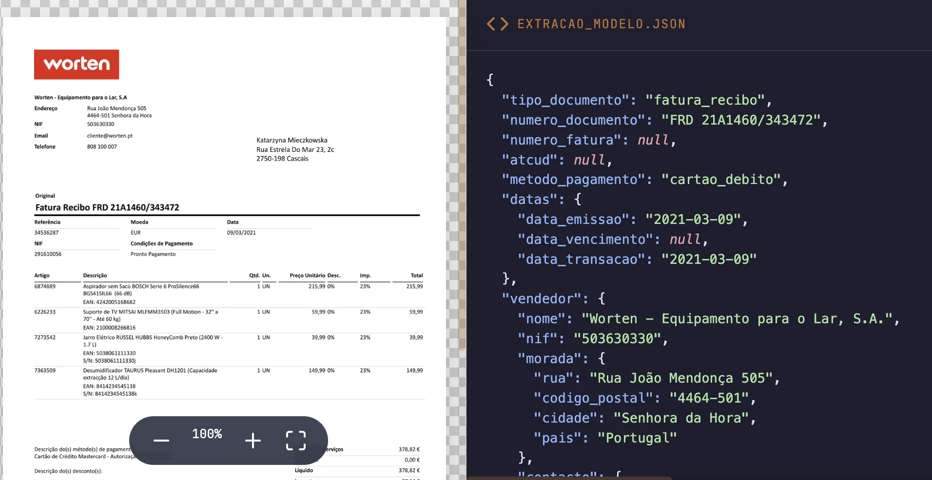 Interface do Faturista: Processamento de faturas em tempo real